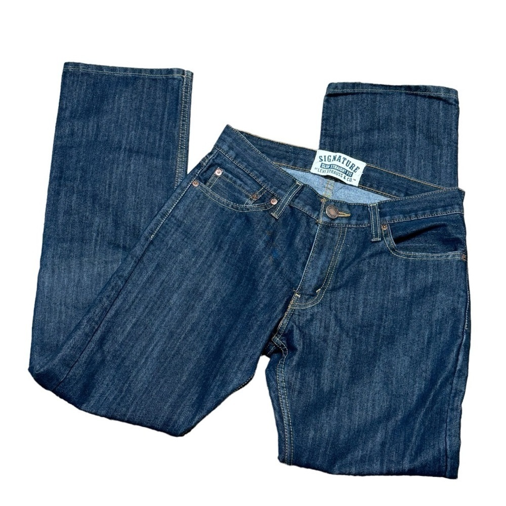 Levi Strauss Signature Slim Straight Dark Wash 28x30